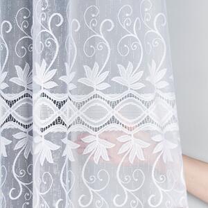 Biela žakarová záclona JOVITA 400x150 cm