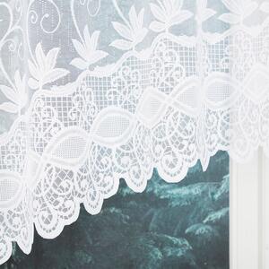 Biela žakarová záclona JOVITA 300x80 cm