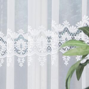 Biela žakarová záclona DARIA 450x175 cm