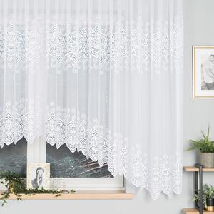 Biela žakarová záclona CELINA 500x160 cm