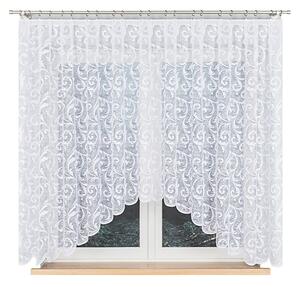 Biela žakarová záclona LEOKADIA 300x155 cm