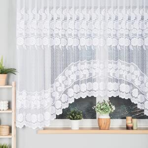 Biela žakarová záclona OKSANA 400x160 cm