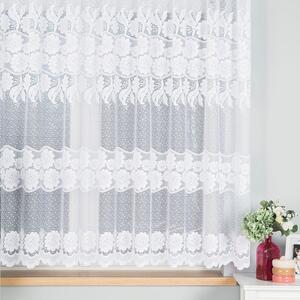 Biela žakarová záclona OKSANA 300x160 cm