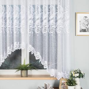 Biela žakarová záclona IVONA 400x160 cm