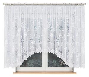 Biela žakarová záclona RENATA 400x150 cm