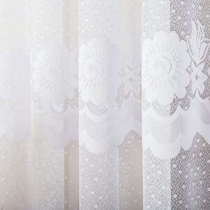 Biela žakarová záclona OKSANA 300x250 cm