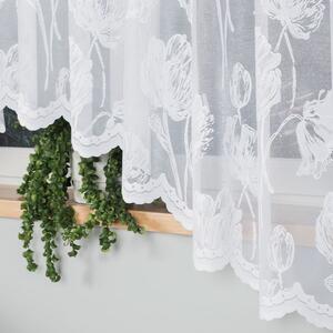 Biela žakarová záclona SONIA 350x180 cm