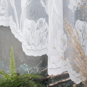 Biela žakarová záclona SONIA 350x120 cm