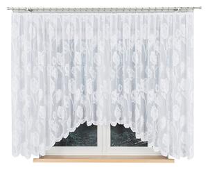 Biela žakarová záclona SONIA 450x160 cm