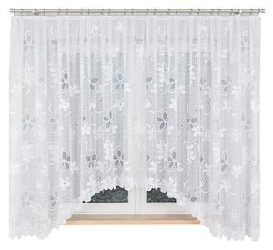 Biela žakarová záclona RENATA 400x175 cm