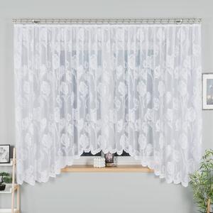 Biela žakarová záclona SONIA 450x180 cm