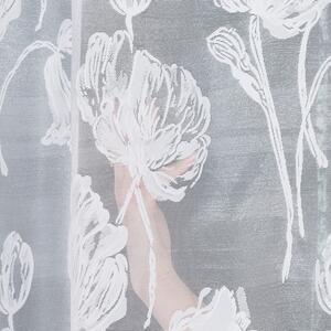 Biela žakarová záclona SONIA 450x180 cm