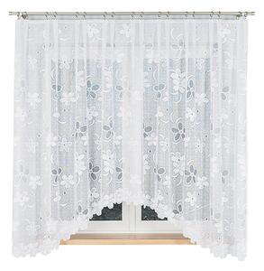 Biela žakarová záclona RENATA 300x175 cm