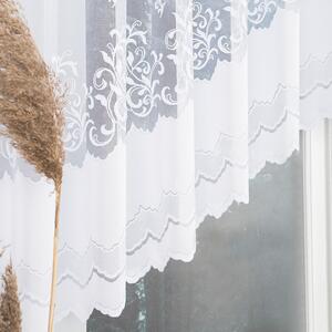 Biela žakarová záclona GENOVEFA 400x120 cm