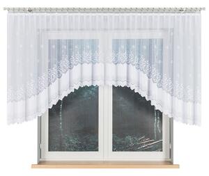 Biela žakarová záclona GENOVEFA 400x120 cm
