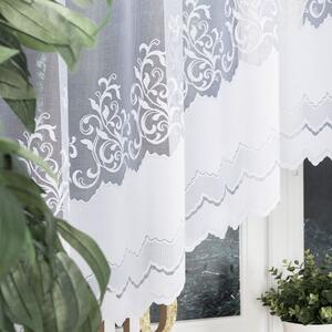 Biela žakarová záclona GENOVEFA 350x160 cm