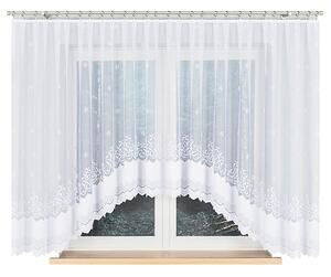 Biela žakarová záclona GENOVEFA 450x160 cm