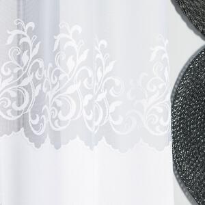 Biela žakarová záclona GENOVEFA 300x120 cm