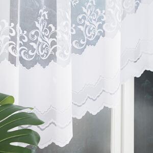 Biela žakarová záclona GENOVEFA 300x120 cm