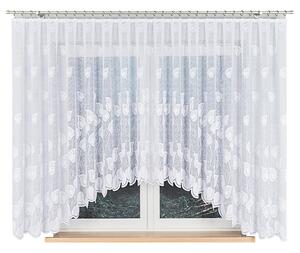 Biela žakarová záclona NORA 400x160 cm