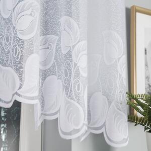 Biela žakarová záclona NORA 300x90 cm