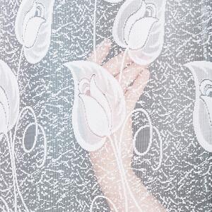 Biela žakarová záclona NORA 400x160 cm