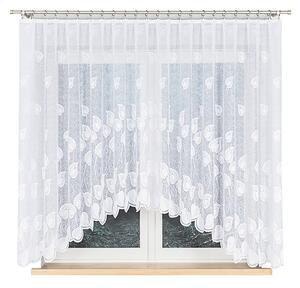 Biela žakarová záclona NORA 300x160 cm