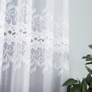 Biela žakarová záclona BASTIA 270x160 cm