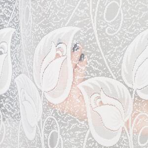 Biela žakarová záclona NORA 450x180 cm