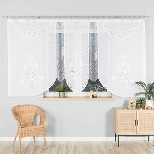 Biela žakarová záclona BOGNA 300x160 cm