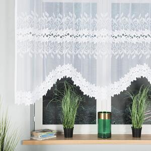 Biela žakarová záclona BASTIA 340x130 cm