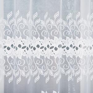 Biela žakarová záclona BASTIA 340x130 cm