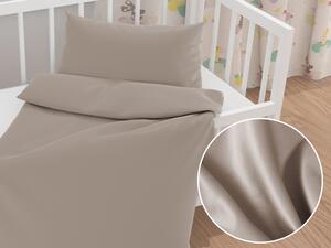Biante Detské saténové posteľné obliečky do postieľky ST-005 Latte Do postieľky 90x120 a 40x60 cm