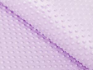 Biante Detská obliečka na vankúš Minky 3D bodky MKP-002 Fialová lila 60 x 60 cm