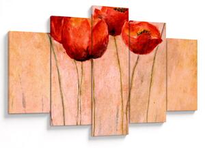 Obraz - Červené tulipány (150x105 cm)