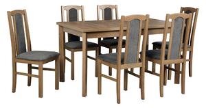 MEBLINE Stôl MODENA 1P + stoličky BOS 7 (6ks.) - súprava DX25A