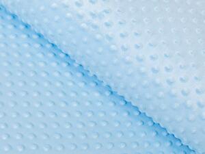 Biante Detské posteľné obliečky do postieľky Minky 3D bodky MKP-008 Nebeské modré Do postieľky 100x135 a 40x60 cm