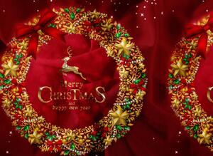 Obliečky z mikrovlákna MERRY CHRISTMAS DEER červené