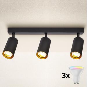 Brilagi - LED stmievateľné bodové svietidlo SELE 3xGU10/4,8W/230V čierna/zlatá