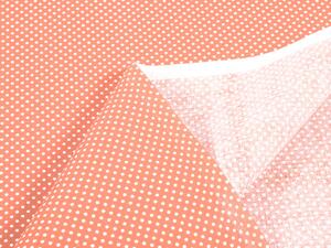 Biante Detský bavlnený záves Sandra SA-143 Biele bodky na lososovo oranžovom 130x140 cm