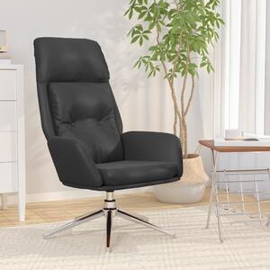 Relaxačná stolička čierna pravá koža