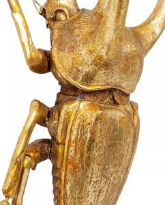 KARE DESIGN Nástenná dekorácia Atlas Beetle - zlatá 35,5 × 26 × 15 cm