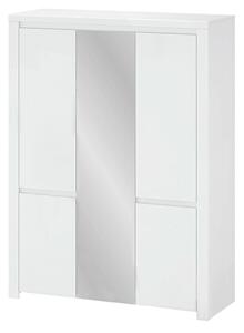 Šatníková skriňa Lafer 5D (biela) (so zrkadlom). Vlastná spoľahlivá doprava až k Vám domov. 1034097