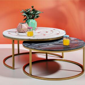Odkladací stolík Mystic Round set 2 ks 55 × 90 × 90 cm KARE DESIGN