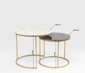 Odkladací stolík Mystic Round Small set 2 ks 51 × 61 × 61 cm KARE DESIGN