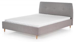 HALMAR Čalúnená posteľ Dorin 160x200 dvojlôžko sivá