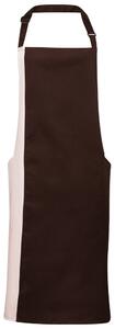 Premier Workwear Dvojfarebná kuchárska zástera s náprsenkou - Čierna / fialová