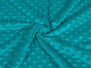 Biante Detské posteľné obliečky do postieľky Minky 3D bodky MKP-027 Petrolejové Do postieľky 90x130 a 40x60 cm