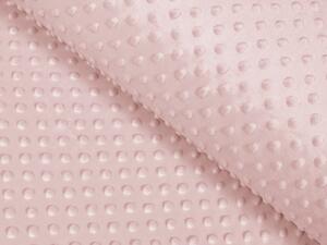 Biante Detské posteľné obliečky do postieľky Minky 3D bodky MKP-032 Púdrovo ružové Do postieľky 90x140 a 40x60 cm
