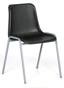 Plastová jedálenská stolička AMADOR, čierna
